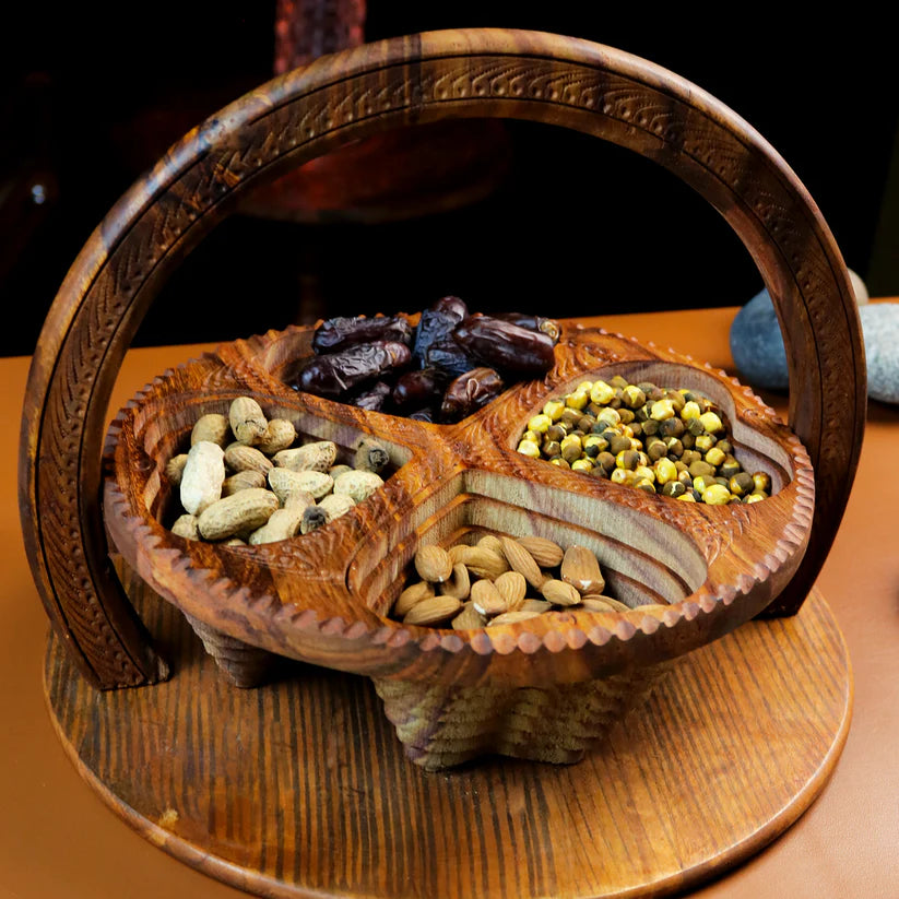 Wooden Folding Dry Fruit Tray