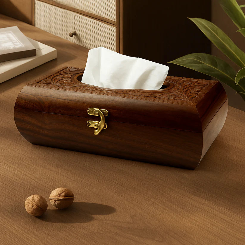 Pure Shesham Wooden Tissue Box