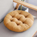 Round Velvet Chair Cushion with Fluffy Filling