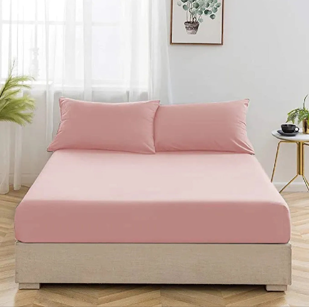 Jersy Fitted Bed Sheet with Pillow Covers
