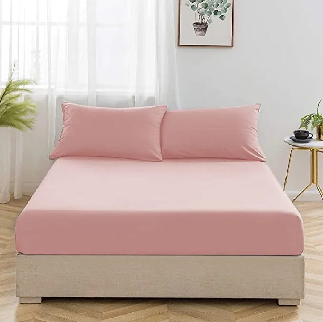 Jersy Fitted Bed Sheet with Pillow Covers
